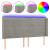 Tăblie de pat cu LED, gri deschis, 163x16x118/128 cm, catifea GartenMobel Dekor