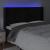 Tăblie de pat cu LED, negru, 183x16x118/128 cm, catifea GartenMobel Dekor