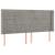 Tăblie de pat cu LED, gri deschis, 203x16x118/128 cm, catifea GartenMobel Dekor