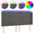 Tăblie de pat cu LED, gri închis, 203x16x118/128 cm, catifea GartenMobel Dekor