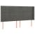 Tăblie de pat cu LED, gri închis, 203x16x118/128 cm, catifea GartenMobel Dekor