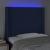 Tăblie de pat cu LED, albastru, 83x16x118/128 cm, textil GartenMobel Dekor