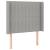 Tăblie de pat cu LED, gri deschis, 93x16x118/128 cm, textil GartenMobel Dekor