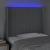 Tăblie de pat cu LED, gri deschis, 93x16x118/128 cm, textil GartenMobel Dekor