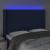 Tăblie de pat cu LED, albastru, 147x16x118/128 cm, textil GartenMobel Dekor