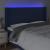 Tăblie de pat cu LED, albastru, 163x16x118/128 cm, textil GartenMobel Dekor