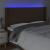 Tăblie de pat cu LED, maro închis, 183x16x118/128 cm, textil GartenMobel Dekor