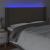 Tăblie de pat cu LED, gri taupe, 183x16x118/128 cm, textil GartenMobel Dekor