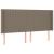 Tăblie de pat cu LED, gri taupe, 183x16x118/128 cm, textil GartenMobel Dekor