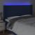 Tăblie de pat cu LED, albastru, 183x16x118/128 cm, textil GartenMobel Dekor