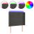 Tăblie de pat cu LED, gri închis, 93x16x118/128 cm, catifea GartenMobel Dekor