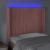 Tăblie de pat cu LED, roz, 103x16x118/128 cm, catifea GartenMobel Dekor