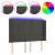 Tăblie de pat cu LED, gri închis, 147x16x118/128 cm, catifea GartenMobel Dekor