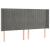 Tăblie de pat cu LED, gri deschis, 163x16x118/128 cm, catifea GartenMobel Dekor