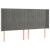 Tăblie de pat cu LED, gri deschis, 183x16x118/128 cm, catifea GartenMobel Dekor