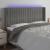 Tăblie de pat cu LED, gri deschis, 203x16x118/128 cm, catifea GartenMobel Dekor
