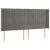 Tăblie de pat cu LED, gri deschis, 203x16x118/128 cm, catifea GartenMobel Dekor
