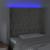 Tăblie de pat cu LED, gri deschis, 93x16x118/128 cm, catifea GartenMobel Dekor