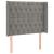Tăblie de pat cu LED, gri deschis, 93x16x118/128 cm, catifea GartenMobel Dekor