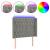 Tăblie de pat cu LED, gri deschis, 93x16x118/128 cm, catifea GartenMobel Dekor