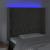 Tăblie de pat cu LED, gri închis, 93x16x118/128 cm, catifea GartenMobel Dekor