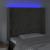 Tăblie de pat cu LED, gri închis, 103x16x118/128 cm, catifea GartenMobel Dekor