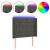 Tăblie de pat cu LED, gri închis, 103x16x118/128 cm, catifea GartenMobel Dekor