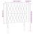 Tăblie de pat cu LED, roz, 103x16x118/128 cm, catifea GartenMobel Dekor