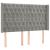 Tăblie de pat cu LED, gri deschis, 147x16x118/128 cm, catifea GartenMobel Dekor