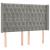 Tăblie de pat cu LED, gri deschis, 163x16x118/128 cm, catifea GartenMobel Dekor