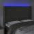 Tăblie de pat cu LED, gri închis, 163x16x118/128 cm, catifea  GartenMobel Dekor