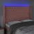 Tăblie de pat cu LED, roz, 163x16x118/128 cm, catifea GartenMobel Dekor