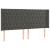 Tăblie de pat cu LED, gri închis, 183x16x118/128 cm, catifea GartenMobel Dekor