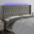 Tăblie de pat cu LED, gri deschis, 203x16x118/128 cm, catifea GartenMobel Dekor