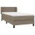 Pat box spring cu saltea, gri taupe, 80x200 cm, textil GartenMobel Dekor