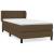 Pat box spring cu saltea, maro închis, 90x190 cm, textil GartenMobel Dekor