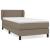 Pat box spring cu saltea, gri taupe, 90x190 cm, textil GartenMobel Dekor