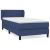 Pat box spring cu saltea, albastru, 90x200 cm, textil GartenMobel Dekor