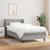 Pat box spring cu saltea, gri deschis, 100x200 cm, textil GartenMobel Dekor