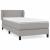 Pat box spring cu saltea, gri deschis, 100x200 cm, textil GartenMobel Dekor