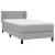 Pat box spring cu saltea, gri deschis, 100x200 cm, textil GartenMobel Dekor