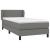 Pat box spring cu saltea, gri închis, 100x200 cm, textil GartenMobel Dekor