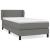Pat box spring cu saltea, gri închis, 100x200 cm, textil GartenMobel Dekor