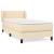 Pat box spring cu saltea, crem, 100x200 cm, textil GartenMobel Dekor
