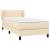 Pat box spring cu saltea, crem, 100x200 cm, textil GartenMobel Dekor