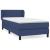 Pat box spring cu saltea, albastru, 100x200 cm, textil GartenMobel Dekor