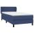 Pat box spring cu saltea, albastru, 100x200 cm, textil GartenMobel Dekor