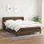 Pat continental cu saltea, maro închis, 140x200 cm, textil GartenMobel Dekor