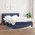 Pat continental cu saltea, albastru, 140x200cm, material textil GartenMobel Dekor