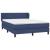 Pat continental cu saltea, albastru, 140x200cm, material textil GartenMobel Dekor